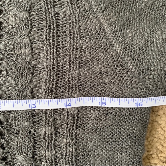 KENSIE | Gray Open Weave Sweater - Picture 9 of 9